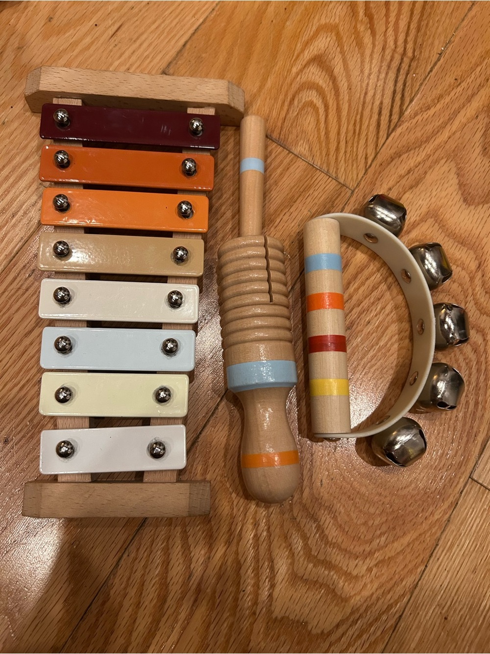Wooden Kids Musical Toy Set - Multicolor Xylophone & Percussion
